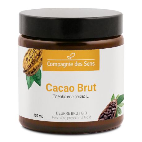 Beurre de Cacao brut - Beurre Végétal BIO - Pot en verre