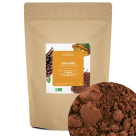 Cacao bio (en poudre, sans sucres ajoutés) 
