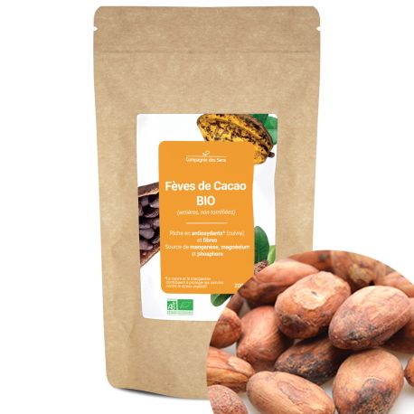 Fèves de Cacao BIO (entières, non torréfiées) - riche en antioxydants