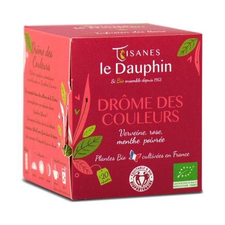 Tisane Drôme des Couleurs BIO en sachets - Le Dauphin