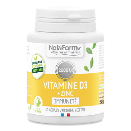 Immunité Vitamine D3 & Zinc - Gélules