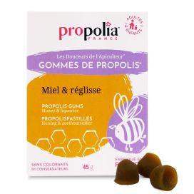 Gommes de propolis bio miel & réglisse