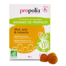 Gommes de propolis bio miel, anis & romarin