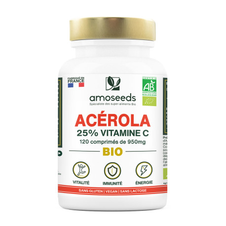 Acérola BIO 25% Vitamine C - Comprimés