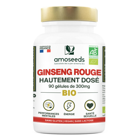 Ginseng Rouge BIO Extra Fort - Gélules Végétales