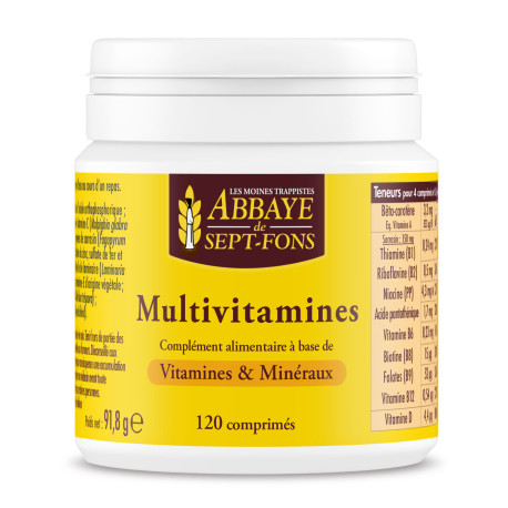 Vitalité (12 Vitamines et 7 Minéraux) - Comprimés